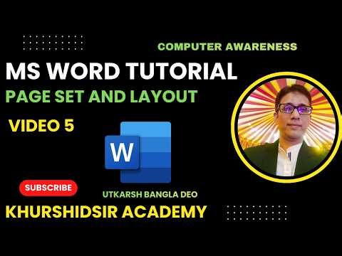 MS Word Page Setup and Layout Masterclass | MS Tutorial Video 5