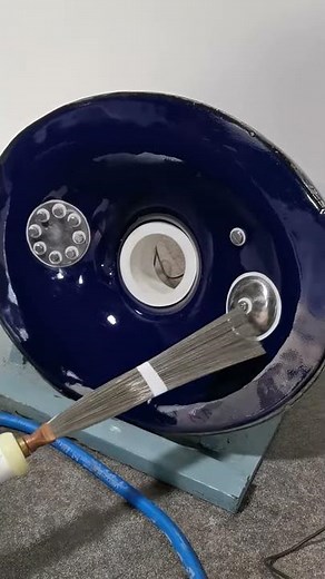 10KV Spark Test on Glass Lined Man Hole Cover with Tantalum Patches