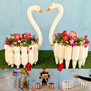656K views · 7.1K reactions | Beautiful Heart Shape Geese from Plastic Bottles | Random Crafts | Facebook