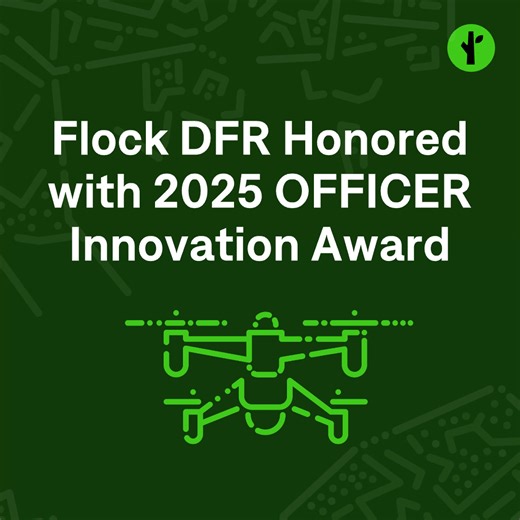 We’re honored to receive an OFFICER Innovation Award, a reflection of our ongoing commitment to building cutting-edge technology that helps our partners protect their communities. But we’re just getting started. Over the past year, we’ve been listening to our customers and reimagining what’s possible for public safety. 👀 Stay tuned — we’ve got something big to share tomorrow. | Flock Safety
