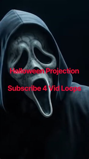 Halloween projector video Scream Ghostface Loop | strobe warning #ghostface #scream #scary