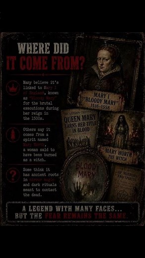 The Terrifying Origin of Bloody Mary #mystery #creepyfacts #horror #horrortok #shiverpsychfacts
