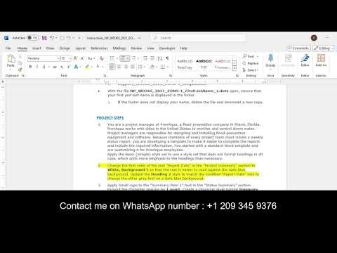 New Perspectives Word 2019 | Module 5 End Of Module Project 1 | PrevAqua