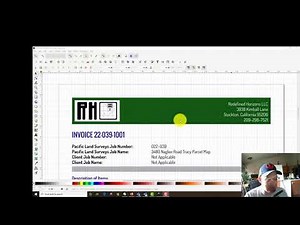 Preparing A Simple Land Surveying/Land Planning Invoice