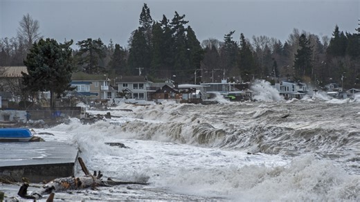 Watch: A king tide is causing flooding in Birch Bay