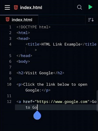How to Add a Link in HTML 🔗 | HTML Tutorial for Beginners #shorts #highlights
