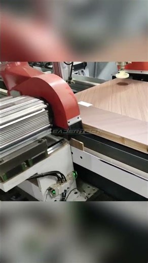 Wooden Door Production Line with Barcode Identification and Gantry Automation. #woodworkingmachinery