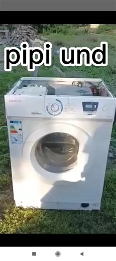 Exploring a Disassembled Washing Machine Outdoors