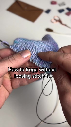 How to Frog Knitting without Losing Stitches