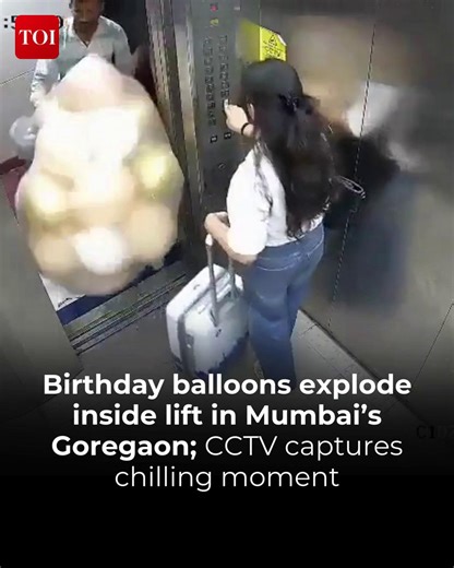 A 21-year-old student, suffered burns on her arm, neck and stomach after dozens of gas-filled balloons exploded inside a building lift at #AmolTower in #Goregaon (West). The Goregaon police registered a case of negligence against the owner of the shop, after his employee was sent to deliver the balloons to the residential building. Details here 🔗http://toi.in/vngfGb | The Times of India