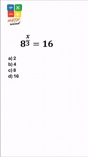 How to Solve 8^(x/3) = 16 (Step-by-Step Exponential Equation)