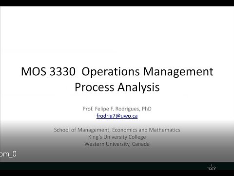 3- Process Analysis - MOS 3330 - Operations management - Unit 1 - Lesson 2B