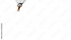 paragliders background and 2d animation, parachute, flight, sky, hang gliding, sports
