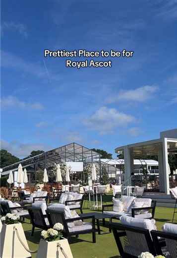 The Sandringham Restaurant in London the Royal Enclosure Gardens is one of the prettiest places to experience Royal Ascot #luxury #ascot #royalenclosure #sandringham #royalascot