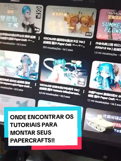 Respondendo a @strawgy Onde encontrar os tutoriais para montar os seus papercrafts 😁🤍 #papercraft #tutorial #papercrafts #hatsunemiku #onde