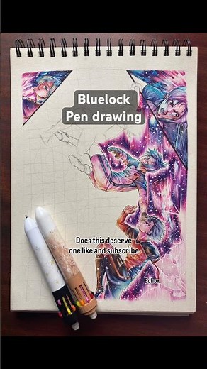 Blue lock pen drawing isagi vs reo #pendrawing #anime #art #viral #shorts #ballpointpendrawings