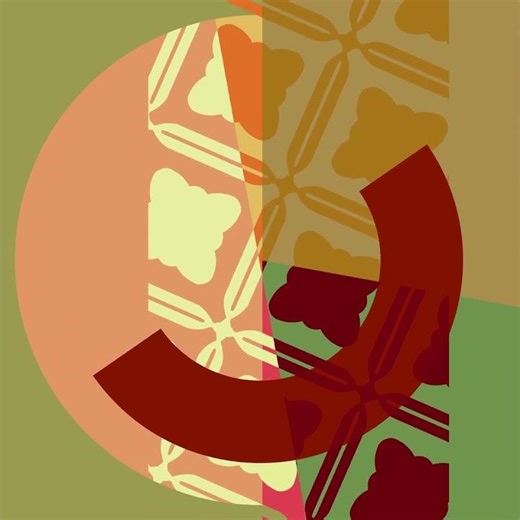 Moving pattern and geometric shapes visual