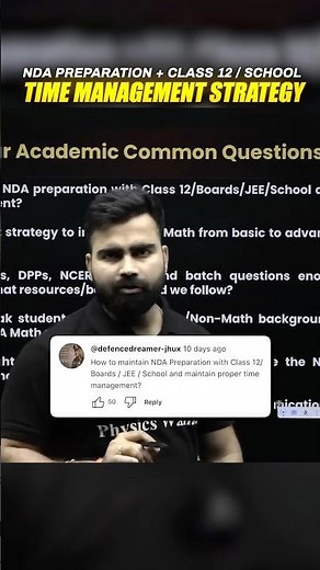 NDA with Class 12 ✅ NDA Preparation With School 🔥 Time Management #nda #upsc #pw #dw #class12