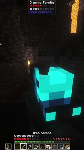 Infected diamond ore Twitch:fluffygamerOwO #minecraft