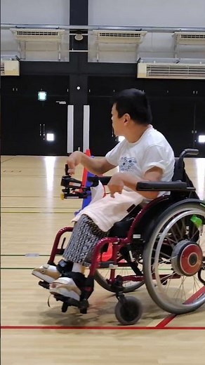 電動車椅子のスラローム #電動車椅子 #脳性麻痺 #スラローム練習 #やまなしパラスポーツセンター
