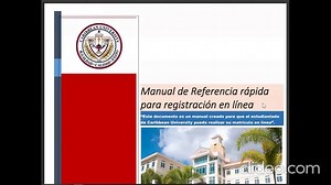 Estudiante activo, este video te apoyara en el proceso para que realices paso a paso tu matricula. Manual: https://bit.ly/3yAoR3b | Caribbean University PR