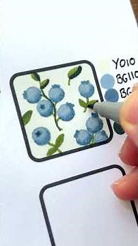 How to Color a Blueberry Pattern with Alcohol Markers | Easy Coloring Tutorial 🫐