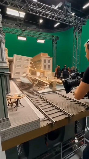 Maket Set Train Crashing into the Cafe :Inception Behind the Scenes