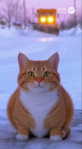 Cat Gets Absolutely WIPED by a Snow Plow 😳❄️