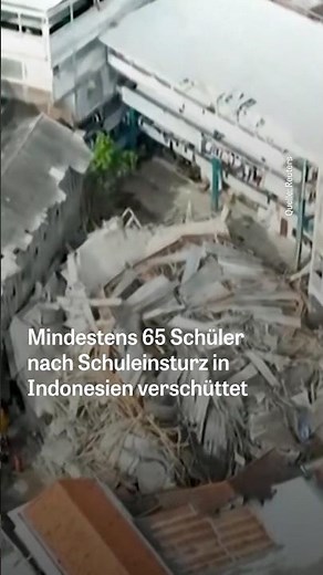 Schüler vermisst nach Einsturz einer Schule in Indonesien