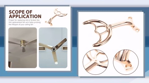Ceiling Fan Blade Arm Easy Installation Replacement Ceiling Fan Arm Bracket Ceiling Fan Arm Ceiling Fan Blade Arm Ceiling Fan Accessory
