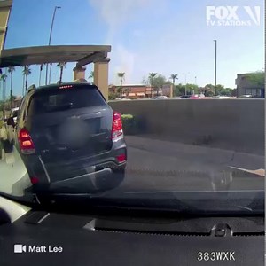 WATCH: A dashboard camera captures the moment of an explosion at a Chandler print shop earlier today that resulted in four people being taken to the hospital with serious injuries. LATEST: https://bit.ly/3mCiwAC | FOX 10 Phoenix