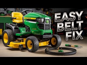 Change John Deere deck belt in 10 Minutes!! One Tool!!