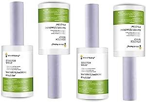 Shrink Wrap Roll with Handle 5Inch by1000 ft, Stretch Wrap for Packing,Plastic Wrap for Moving,Furniture,Heavy Duty Stretch Wrap Roll (2 Rolls)