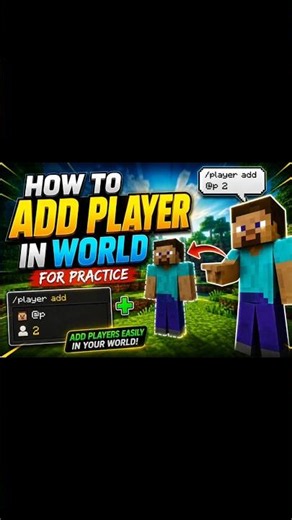 How to Add a Player in Your Minecraft World for Practice! 🎮 Java #minecraft