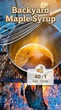 Making Real Canadian Maple Syrup in My Backyard 🍁 (40:1 Sap to Syrup)