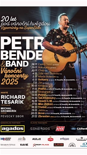 Máme nazkoušeno! 🍀 Zdravíme po generálkách a třech náročných dnech zkoušení, svícení a zvučení! Bude to krásné a teď už se těšíme jen a jen na Vás. Mic děkuji celé mojí Bandě za super dny plné hudby a pospolitosti. 🍀 Tak se mrkněte na video - zveme Vás do naší tajné hudební kuchyně. Koncert se blíží a veškeré info a předprodeje najdete na www.petrbende.cz V Á N O Č N Í. K O N C E R TY. 2 0 2 5 P E T R. B E N D E. B A N D & hosté 🍀✌️😉 #petrbende #petrbendeband #koncerty2025 #vanocnikoncert #v