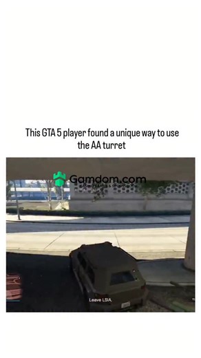 peak_viral on Instagram: "The post shares a 13-second GTA Online clip from Reddit user u/vintagebacon23, showing a player mounting an anti-aircraft turret on a vehicle to spectacularly shoot down a pursuing police helicopter, causing it to crash into a bridge during a five-star wanted level chase. This highlights a creative exploit of the AA turret's mechanics, originally designed for static defense, repurposed for mobile offense—comments on the source Reddit thread praise its effectiveness and 