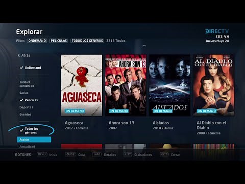 On Demand - Nueva guía de programación DIRECTV
