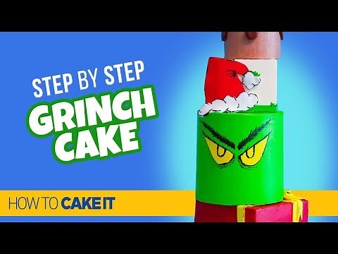 How To Make a FIVE TIER Grinch Cake by Sam Lapointe | How To Cake It Step By Step