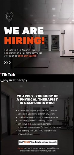 If you’re a physical therapist who is tired of working in an insurance-based system that doesn’t allow you the time or freedom to actually make a difference… If you’re looking for a team that will push you to grow, that will bring out the best in you that you’re having trouble bringing out yourself… If you’re looking for an environment that focuses on your professional development above all else, understanding that your ability to produce outcomes is the foundation not only for a meaningful care