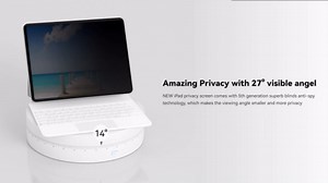 IPROKKO Magnetic Privacy Screen Protector Compatible With iPad Pro 11 Inch M4 M5 (2024 2025, 5th 6th)), Removable Anti Blue Light Glare Spy Private Filter Black Security Screen Cover for School Office Cafe