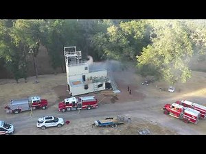 Live Look at Fire Training Structure, Redway, CA