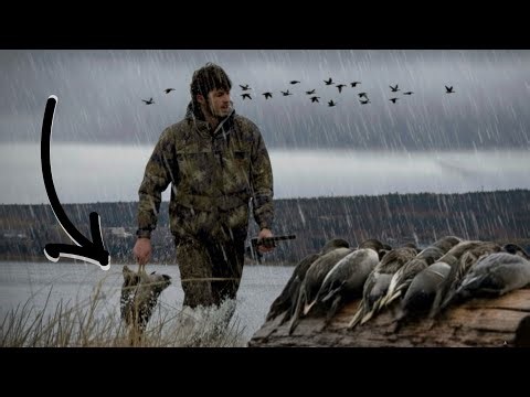 EPIC Duck Hunting In A RAINY HURRICANE !! ( Catch Clean Cook )