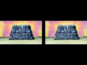 SpongeBob title card remake comparison (unreleased remake vs. HD remake)