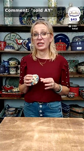 Live Sale! Shop our app https://surroundingspolishpottery.commentsold.com/links with promotional prices and $9.99 one daily shipping 🛒🛍️🏪 | Surroundings Polish Pottery