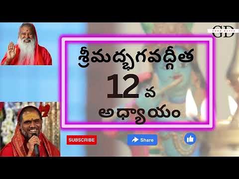 #sgsbg Bhagavad Gita Chapter -12 Telugu Lyrics | భగవద్గీత - 12 భక్తియోగః #bhagavadgita #mahabharat