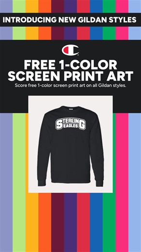 New styles just joined the lineup and we’re throwing in free 1-color screen print to celebrate. | Champion Teamwear