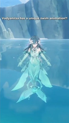 Vodyanitsa has a unique swim animation?! #genshinimpact #genshin