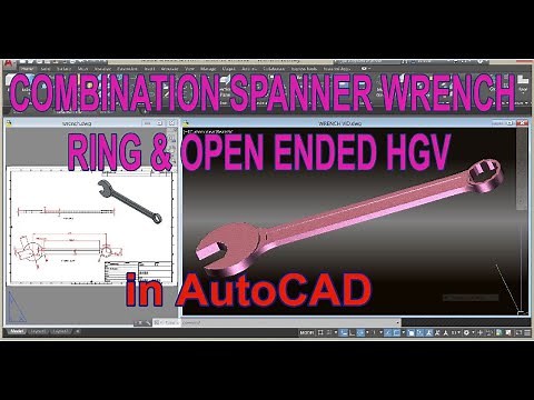 AUTOCAD | Combination Spanner Wrench Tutorial
