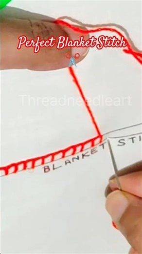 Beautiful Blanket Stitch in 30 Seconds! 😍🧵